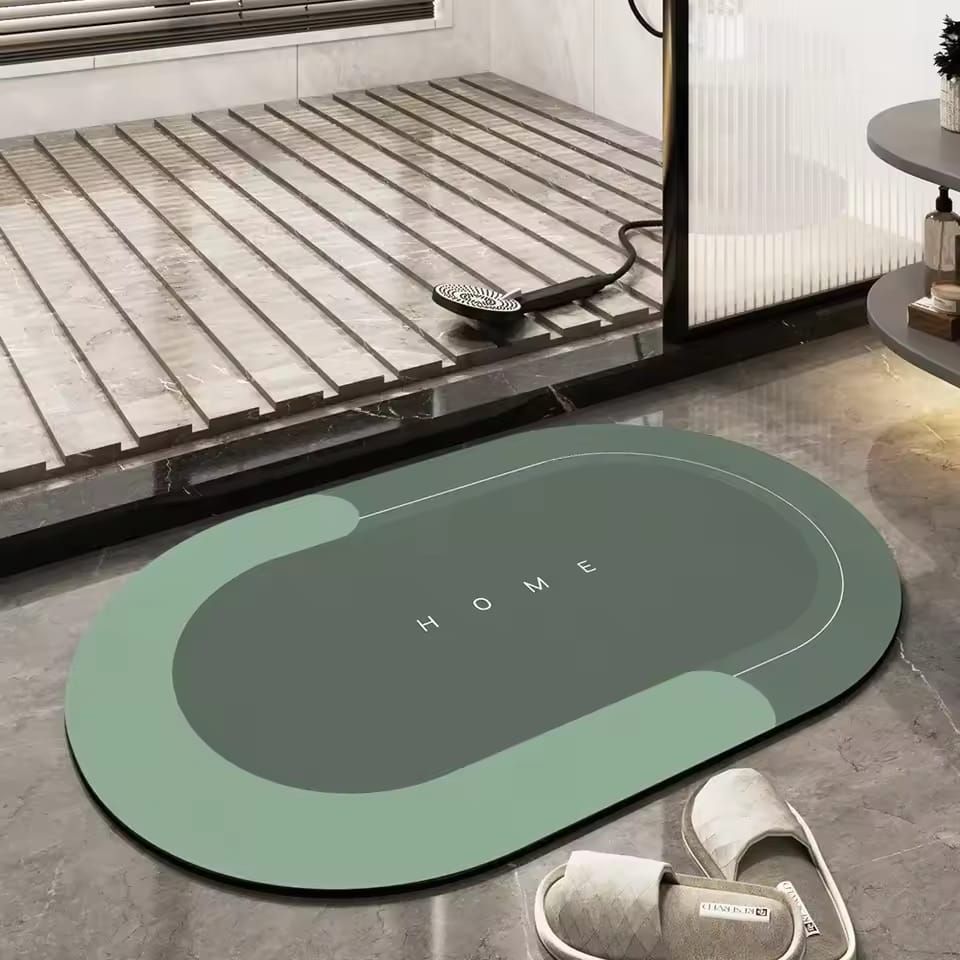 Water-Absorbing Home Carpet – Oval Design