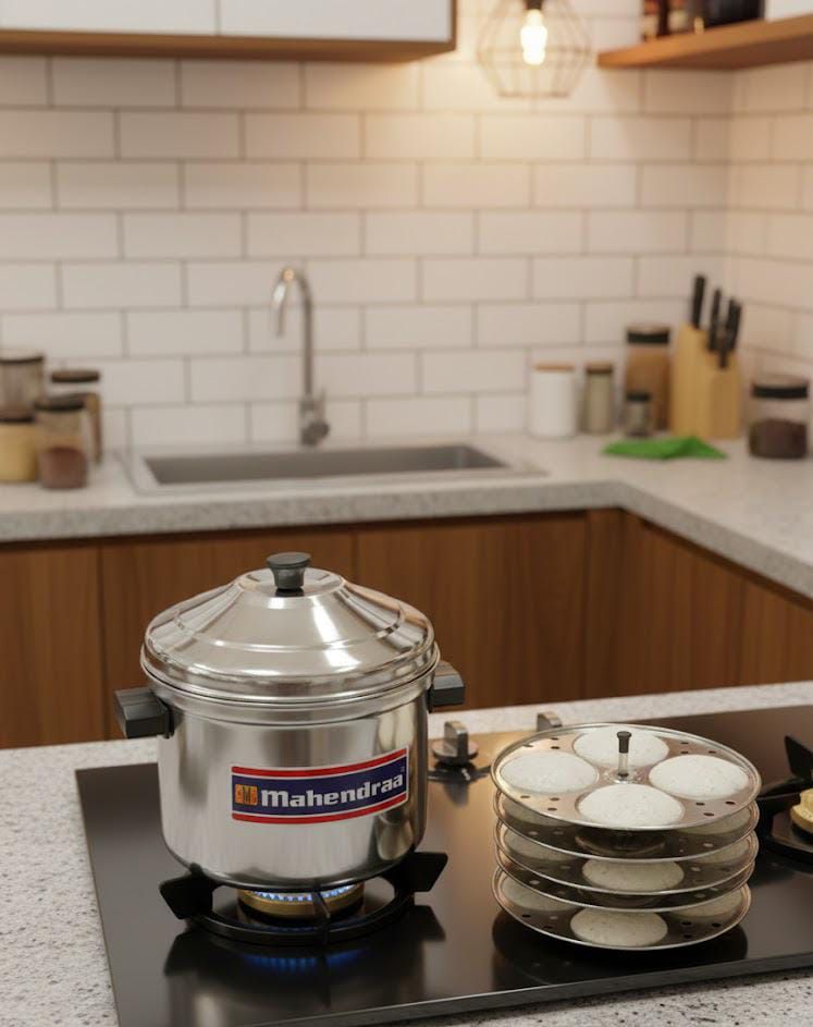 Mahendraa Idli & Satti Set (6 Plates – 24 Idlis)