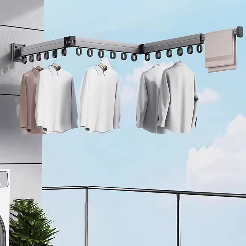Heavy Metal Balcony Wall-Mounted Drying Rack